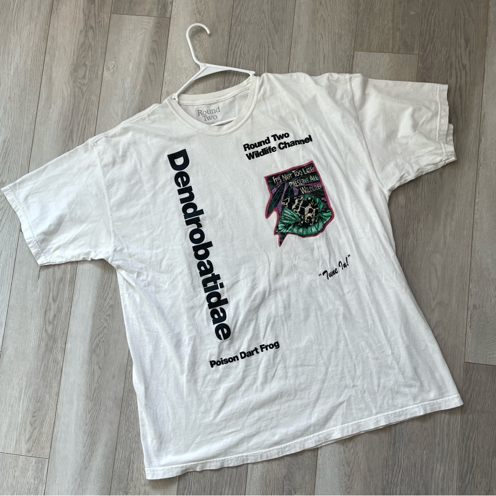 Round Two Wildlife Dendrobatidae Dart Frog Short Sleeve Tshirt White (xxlarge)